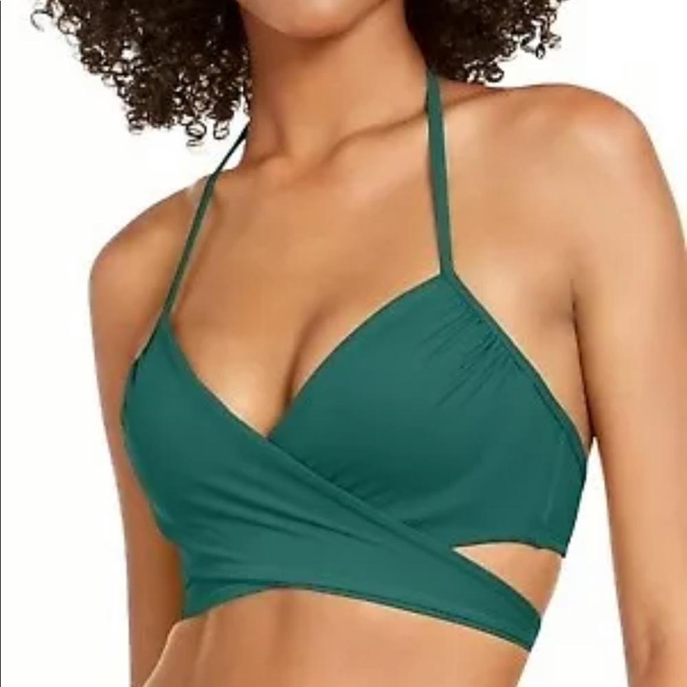 Green Halter Bikini Top 36-B EMERALD Simone